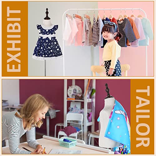 Geetery 2 Pcs Kid Dress Form Adjustable Toddler Clothes Mannequins Children's Mannequin With Wooden Base Kids Mannequin Toddler Mannequin For Window Counter Studio Clothing Store Display 2-3 Years Old #TOP5