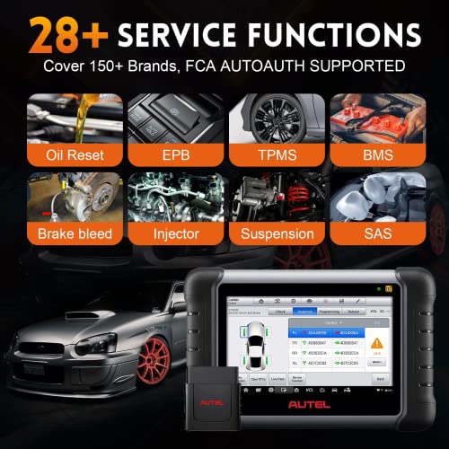 Autel Maxicom Mk808Z-Ts Scan Tool - 2023 Bi-Directional Tpms Tool Updated Of Mk808Ts/ Mk808Bt/ Ts608Pro With Active Test, 28+ Service, All Systems Diagnoses, Sensor Program & Relearn, Fca Autoauth #TOP4