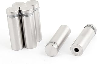 Aexit 6 Pcs Material Handling Products 16mm x 50mm Stainless Steel Advertising Nail Wall Glass Panel Carriers Standoff Pin