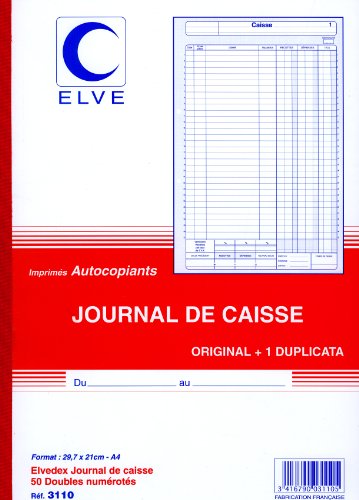 Preisvergleich Produktbild ELVE Journal de caisse, 297 x 210 mm, dupli