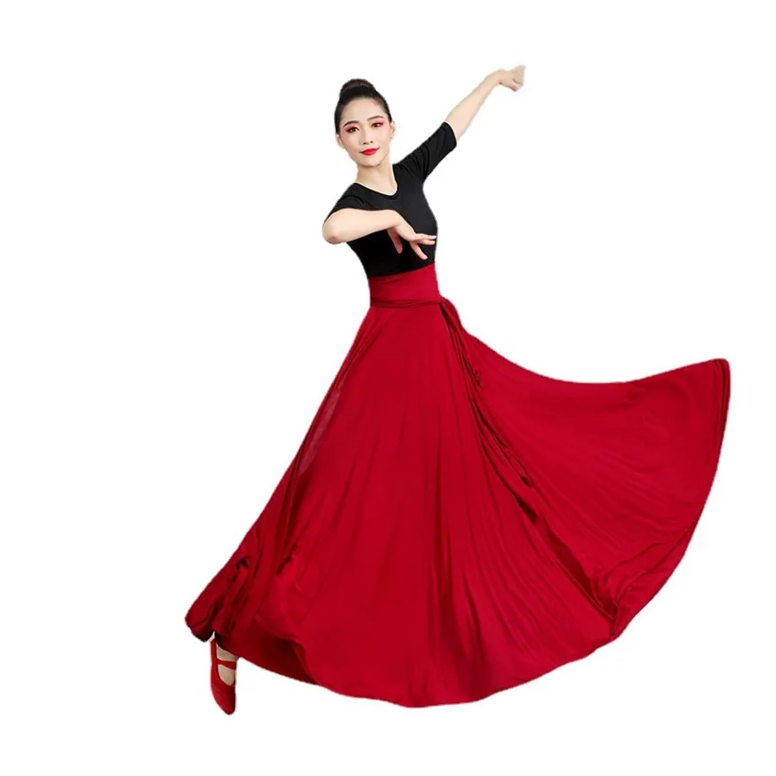 Falda Flamenca Mujer Vestido de Gran tamaño, Falda de Baile, Carnaval, actuación en el Escenario, Mujeres, 540, 720 Grados, Falda Larga, Disfraz, Vestidos Elegantes for Mujeres(Blue 720)