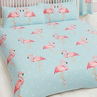FiFi Flamingo Double Duvet Cover and Pillowcase Set Kids Bedding New