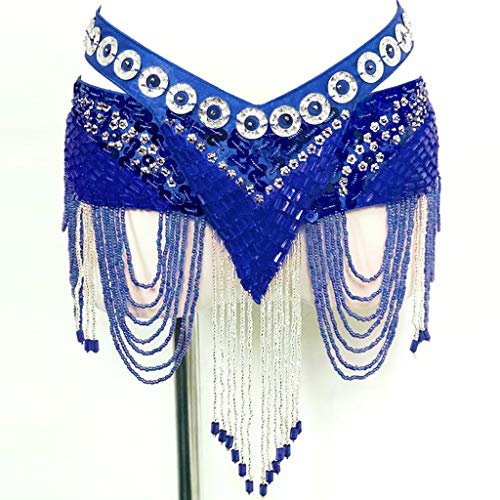 oshhni Cinto para Fantasia Ajustável de Lantejoulas Corrente Dança Do Ventre Saia Quadril Lenço Cint