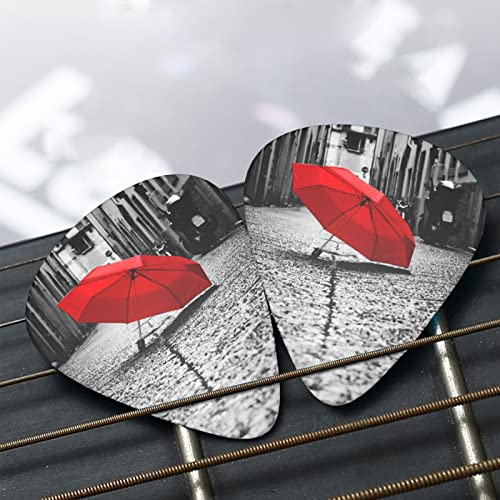 Pack de 12 médiators de guitare parapluie rouge pour guitare électrique guitare acoustique diverses guitares - Les Beatles, Paul McCartney, John Lennon, RIngo Starr, George Harrison Pack de 12 médiators de guitare parapluie rouge pour guitare électrique guitare acoustique diverses guitares – Image 7