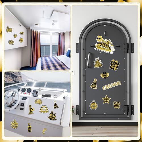 Imanes decorativos de cumpleaños con barco de crucero miniatura 5
