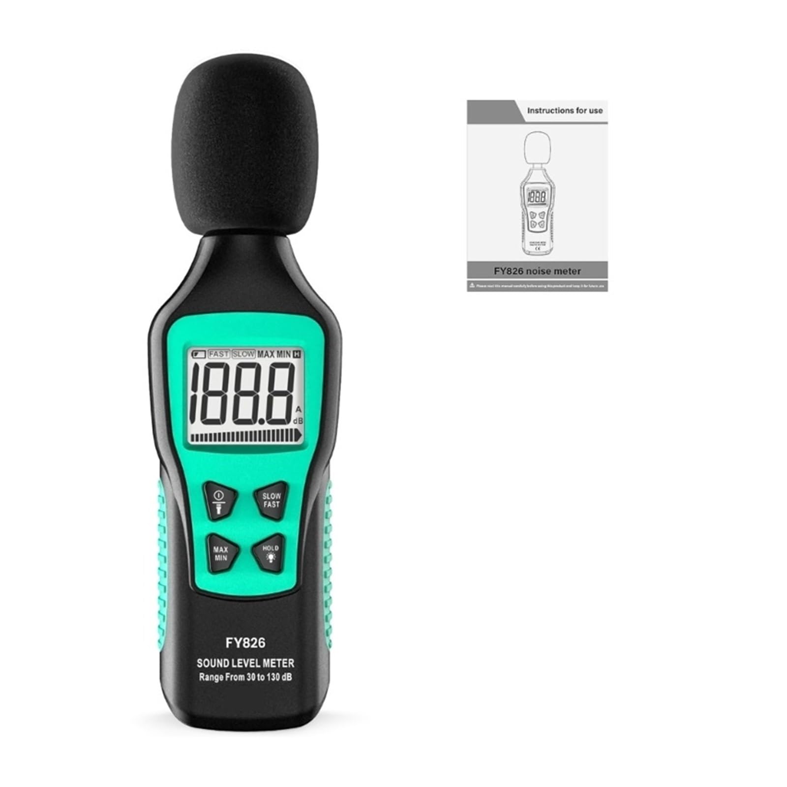 Medidor de decibelios de Sonido Digital, medidor de decibelios de Sonido, medidor de Nivel de Ruido de presión, medición de 30 a 130 dB