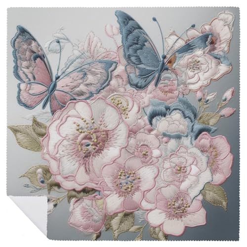 Servilletas de Tela Floral Mariposas 4 Piezas miniatura 6