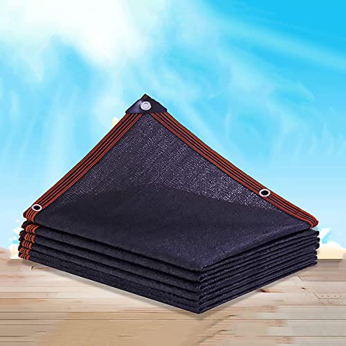 85% Sunblock Shade Cloth with Grommets, Black Sun Screen Mesh - Shade Net UV Resistant, for Flowers Plants Patio Lawn Outdoor