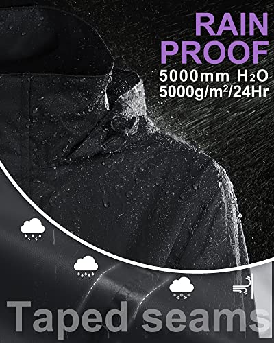 33,000ft Damen Wasserdichte Faltbar Regenjacke mit Kapuze, Leicht Atmungsaktive Windbreaker Jacke, Fahrradjacke für Frauen Fahrrad Sport Outdoorjacke
