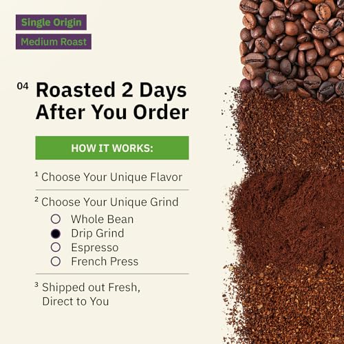 Café orgánico molido pack x6 2 oz de variedad única miniatura 5