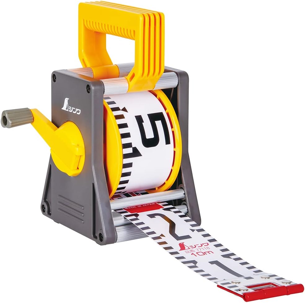 Shinwa Sokutei JIS 77213 Rod Tape, Fiberglass, 32.8 ft (10 m) Width 2.4 inches (60 mm), Reel Included