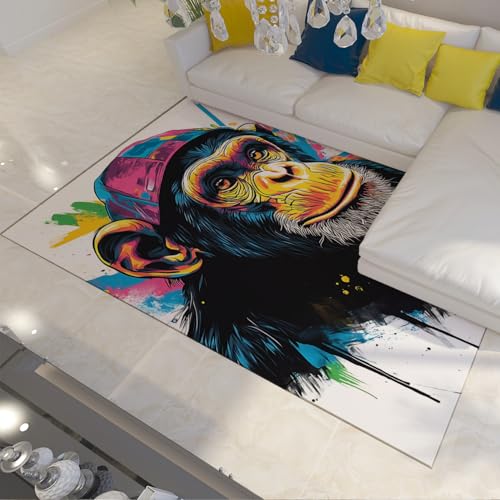Tapis singe lavable et antidérapant grand format pour salon moderne - 2