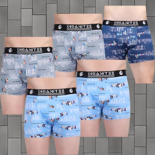 Image of Men's Nylon Stretch Printed Trunk | Ultra-Soft, Breathable Innerwear for Men | Stylish & Supportive Fit