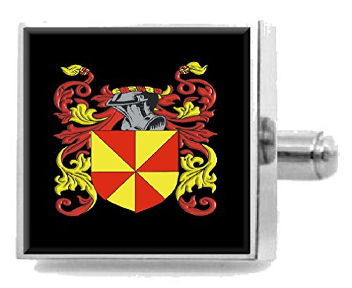 Gemelos de plata de ley Inglaterra evitan accesorios desgastados, escudo Select Gifts duradero