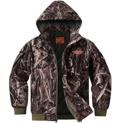 Image of NEW VIEW Kids Camo Hunting Clothes Silent, Youth Hunting Jacket for Cold Winter, Camouflage Hunting Coat for Boys & Girls