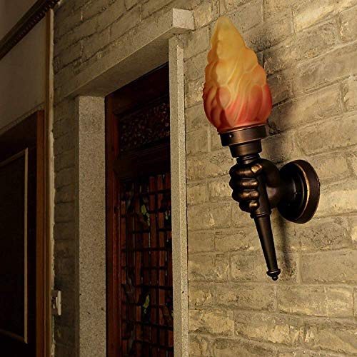 Applique murale style industriel rétro noir flambeau - 5