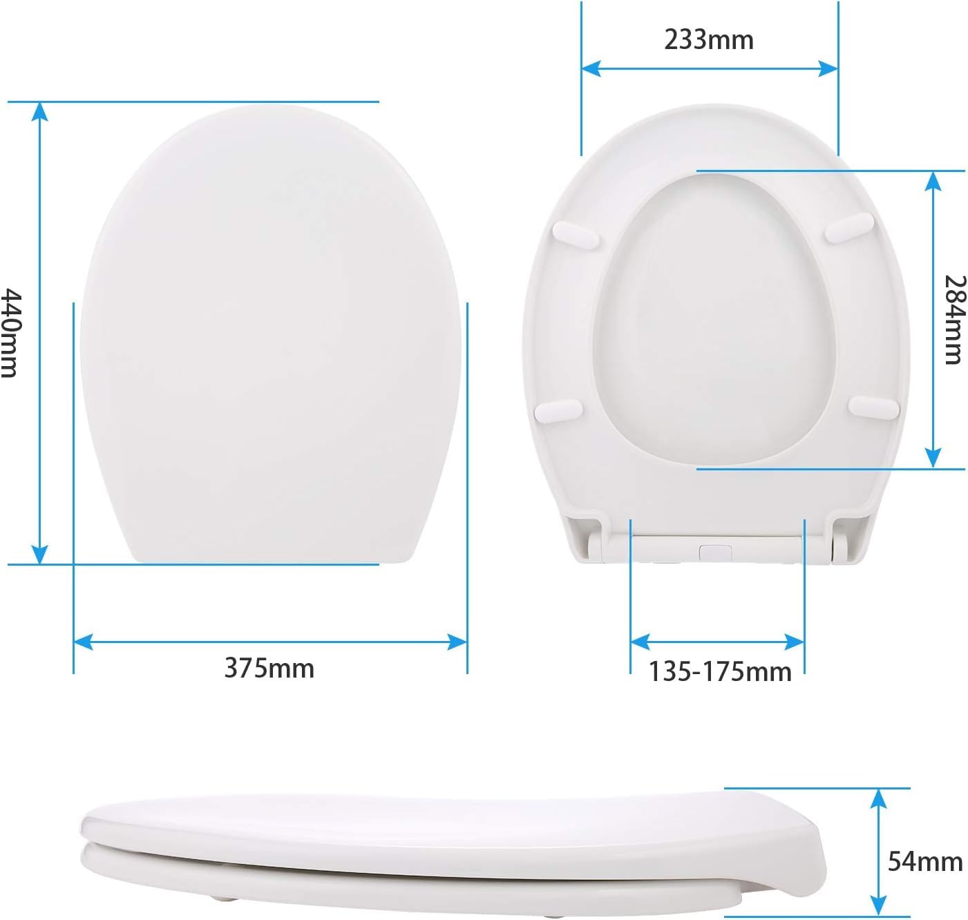 WC-Bril - Soft Close Mechanisme - Toilet Bril - Antibacteriële coating
