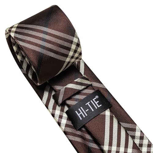 Image of Hi-Tie Men's Tie Lapel Pin Set Pocket Square Cufflinks Formal Woven Silk Tie Sets Wedding Party