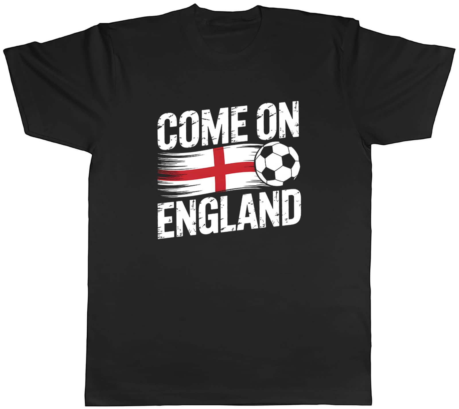 Shopagift Come on England Supporter Football Fan Mens Black T-Shirt Tee