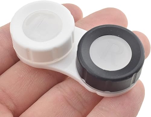 Miniatura 5 de HAHIYO Kit de soporte de caja para lentes de contacto con espejo, luz duradera a prueba de fugas, práctico contenedor de lentes de contacto para