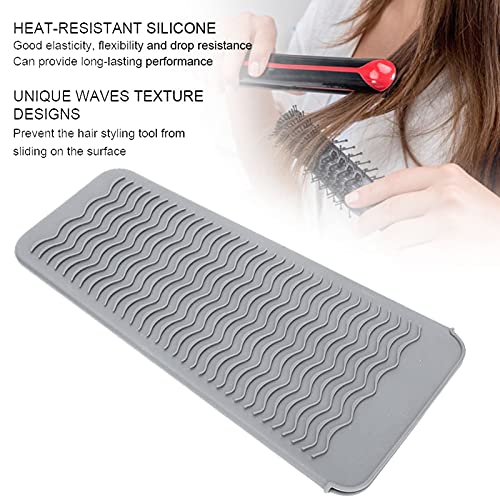 Funda resistente al calor para plancha de cabello silicona gris miniatura 7