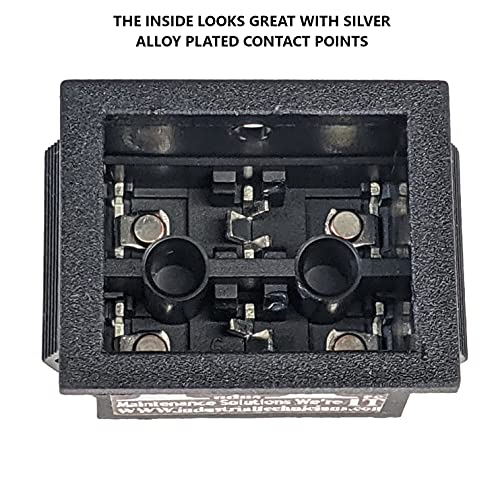 Industec Wired 20A 12V - Dc Motor Polarity Reversing Rocker 3 Position Dpdt Momentary Automatic Reset Switch (On)-Off-(On) 6 Pin Dpdt Double Pole Double Throw #TOP7