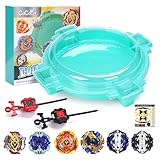 COCOFOX Battling Top Burst Toy Set Game Complete Battle Game Set with Stadium, 6 Battling Tops and 2 Launchers, Toys for 6 Year Old Boys & Girls & Up (Amazon Exclusive) Green