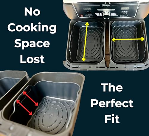 iStock Ninja AF400UK & AF451UK Premium Silicone Liners | Specifically Made for Ninja AF400 & AF451 | AF400UK Silicone Liners | Reusable Air Fryer Accessories for Ninja AF400UK Silicone Liners | 2PCS iStock Ninja AF400UK & AF451UK Premium Silicone Liners | Specifically Made for Ninja AF400 & AF451 | AF400UK Silicone Liners | Reusable Air Fryer Accessories for Ninja AF400UK Silicone Liners | 2PCS