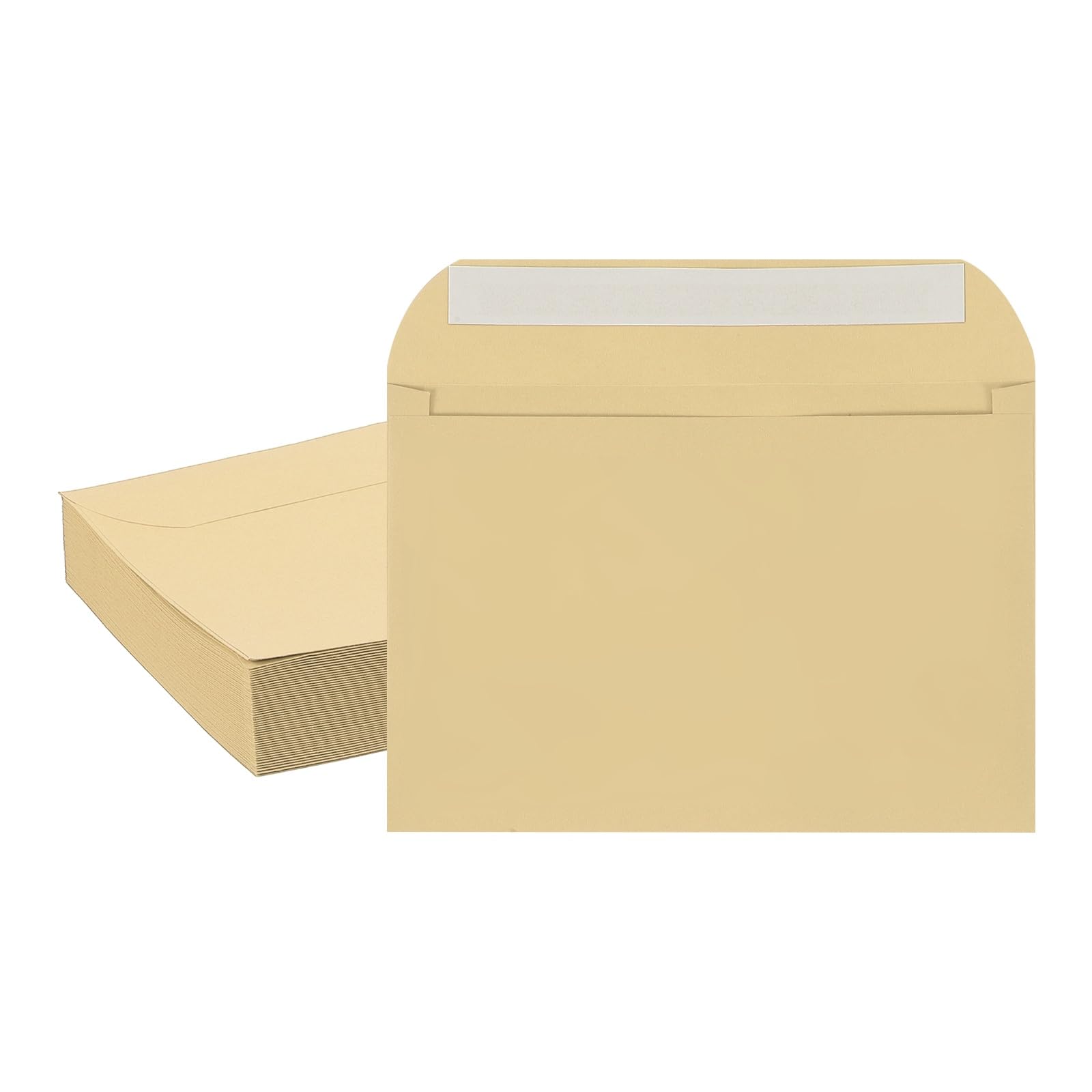 PATIKIL 7.5x5.5 Inch Invitation Envelopes, 50 Pcs Self-Seal for Invitations A7 Self Seal for Weddings Thank You Card Photos Postcards Birthday Greeting Cards Mailing, Brown