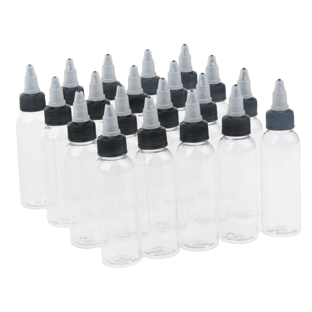 T.O.G. 20 Piece Empty PVC Squeeze Bottle withTwist Top Cap Tip Applicator 30ml-image-36