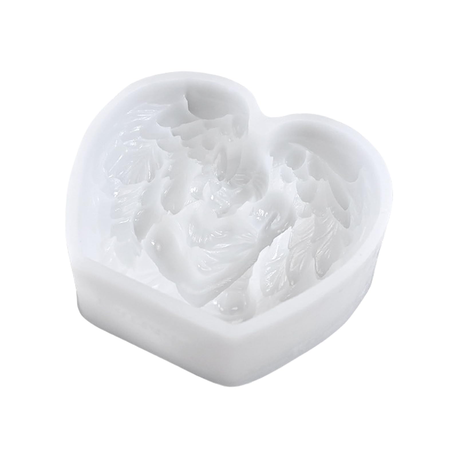 Yhplxyuus Silicone Molds Wing Heart Silicone Molds for Epoxy Resin Soap Chocolate Fondant Mothers Day