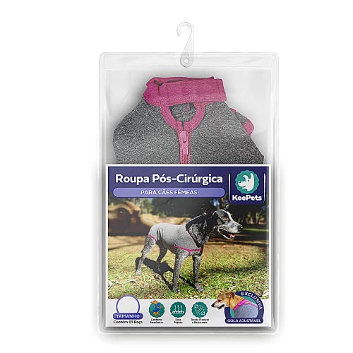 Roupa Pós Cirúrgica p/Cães Fêmeas Keepets de 1 até 2 Kg