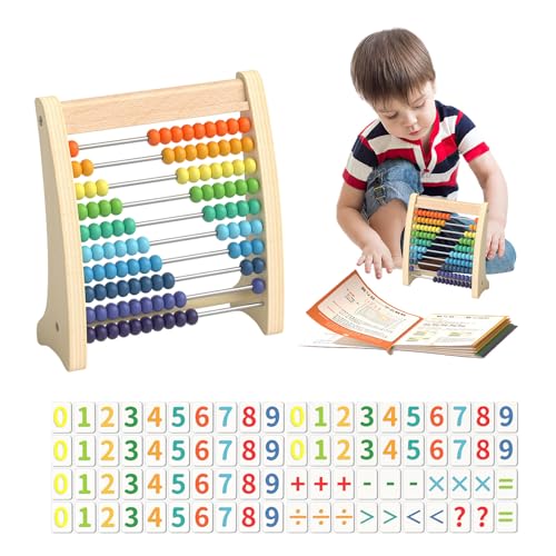 Abacus mathématiques bois jouet éducatif comptage 10 rangées