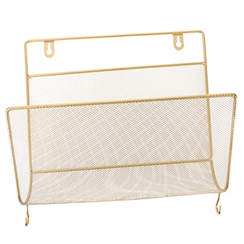 Decoración de pared colgante Decoración nórdica Estantería de metal Organizador de papel de pared Revistero de pared Revistero decorativo Soporte de almacenamiento for archivo Montaje en pared Carpeta