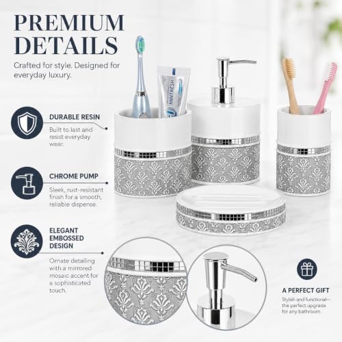 Juego de decoración de baño de alta calidad Creative Scents en resina 4
