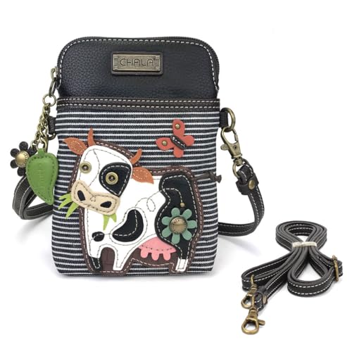 Image of Chala Crossbody Cell Phone Purse-Women Canvas Multicolor Handbag with Adjustable Strap