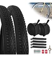 RUTU 24x1.75 Bike Tire Foldable 24 Inch Bike Tube(47-507) and 24x1.75/2.125 Bike Tubes with Tire ...