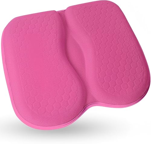 ゲルクッション お尻が痛くならない 驚異の衝撃吸収力 ハニカムクッション 折りたたみ 洗える 高通気性 体圧分散 人間工学 骨盤サポート 低反発 座布団 四季通用 オフィスチェア/自宅/カー テレワーク/デスクワーク 疲労軽減 (レッド)