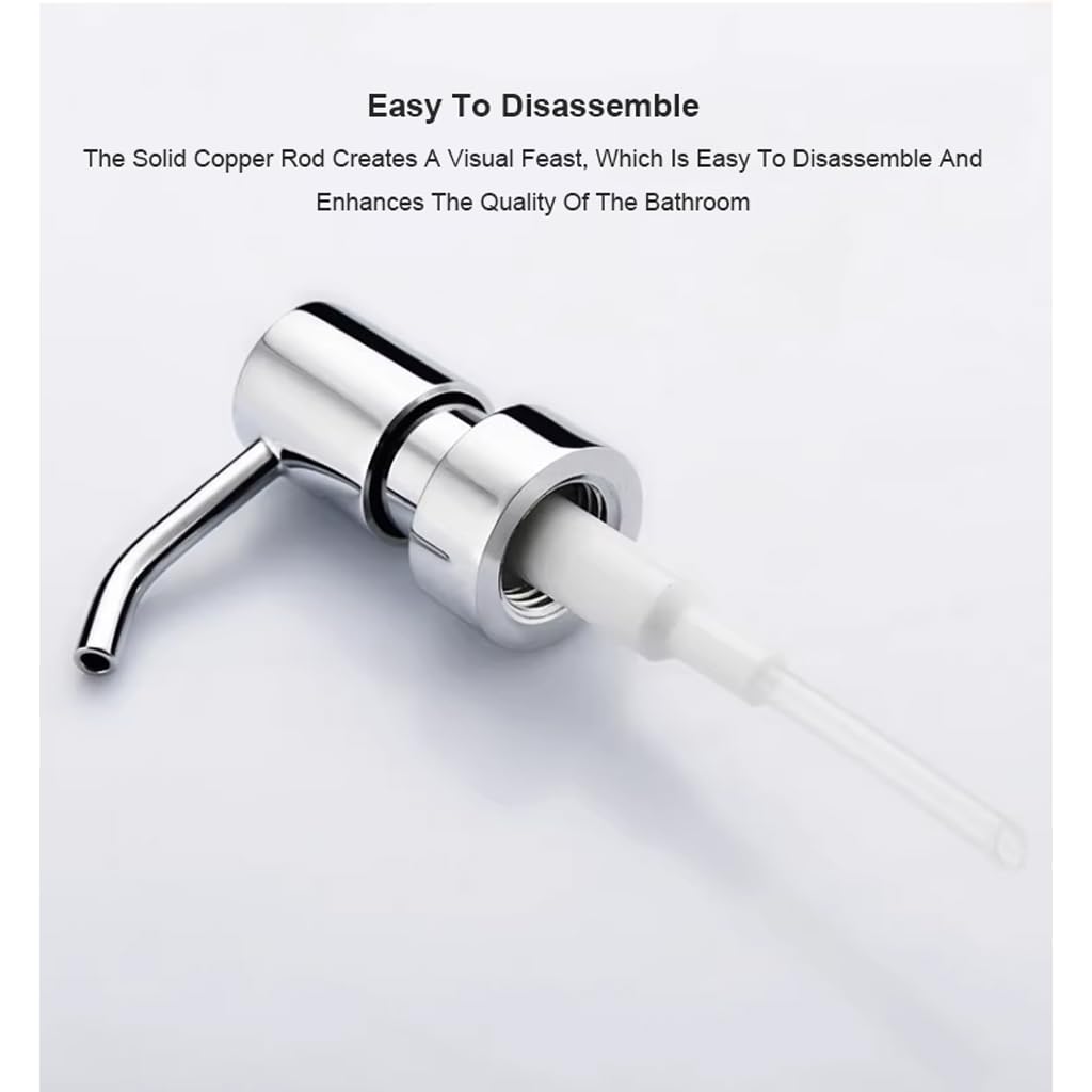 Płynu Kristallen glazen zeepdispenser 250 ml / 8,4 oz Lotiondispenser met messing gegalvaniseerde pompkop Moderne decoratieve handzeepdispenser voor hotelbadkamer biura