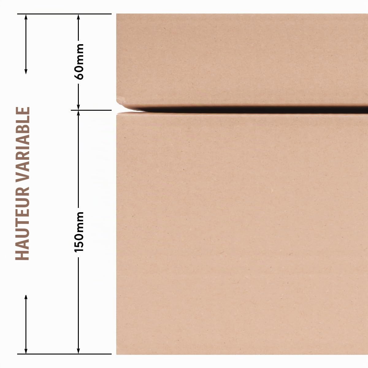 100 cartons d'expédition simple cannelure 25 x 20 x 14 cm brun - KK 26 - verpacking