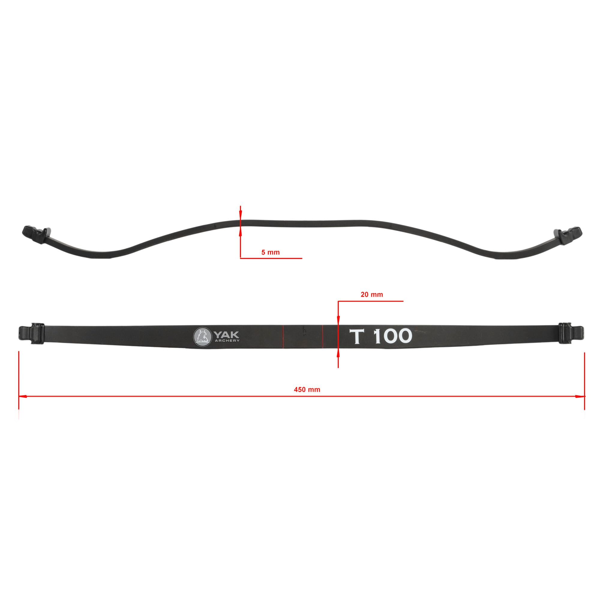 YAK Archery Pistolenarmbrust Carbon Wurfarm -+ 100 Ibs