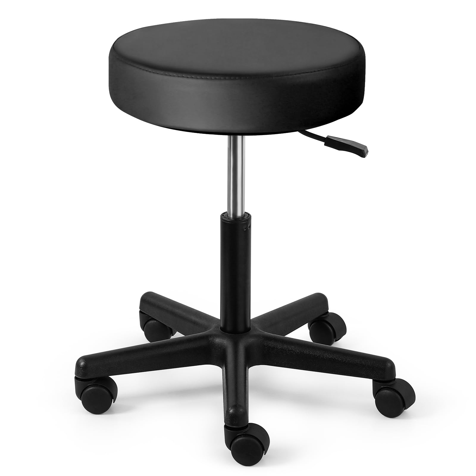 Amazon.com: JMU Rolling Stool with Wheels, PVC Leather Large Seat