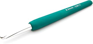 KnitPro Waves Crochet Hooks – 8mm Crochet Hook, Ergonomic Soft Handles, Soft Rubber Grip for Arthritic Hands, Light & Comfortable Crochet Needles for Knitting, Deep Sea Teal