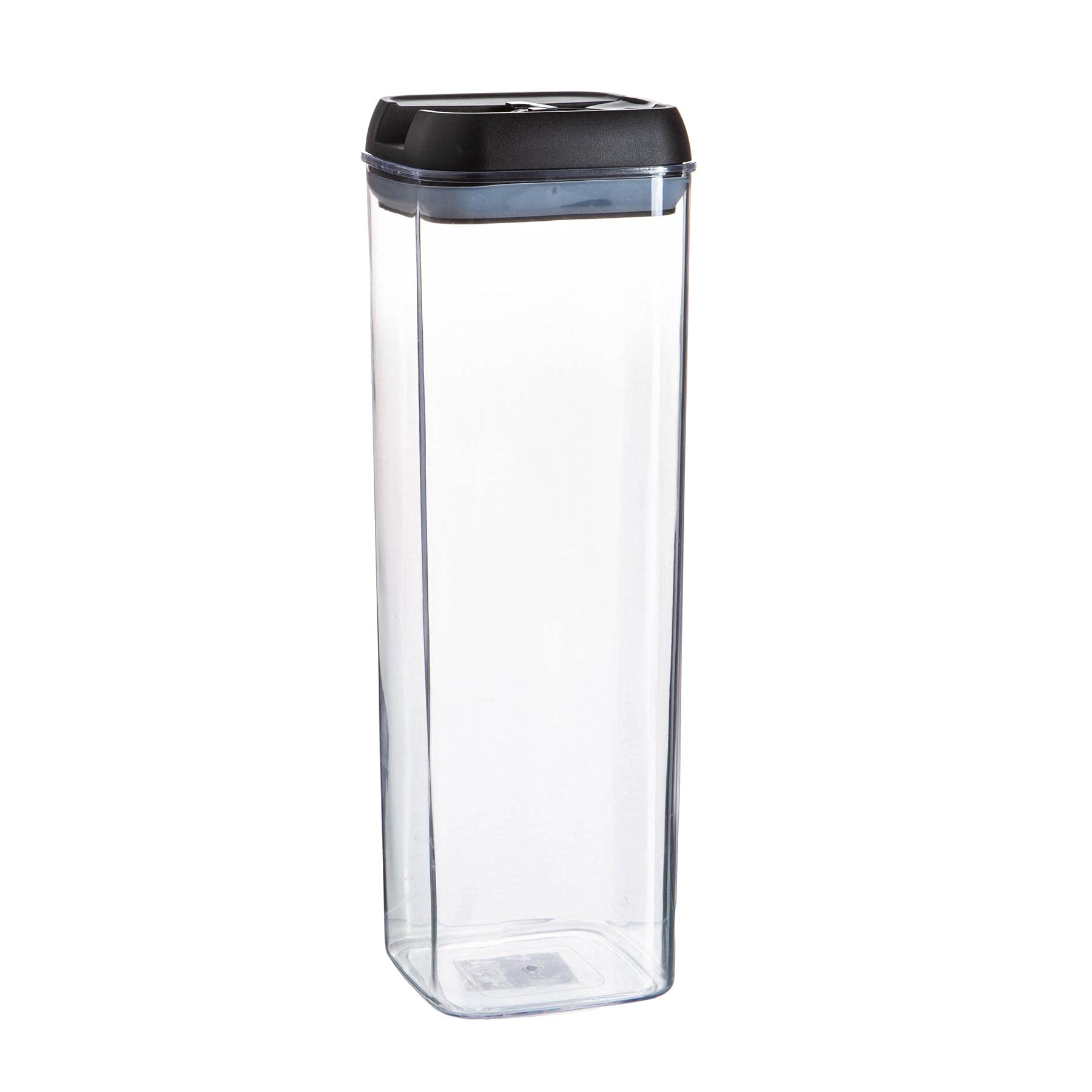 Argon Tableware Black Argon Table Food Storage Container With Airtight Flip Lock Lid - 1900Ml - 1 Pack - Plastic Kitchen Storage Tupperware Pantry Food Organiser For Cereal, Oats, Sugar, Coffee, Biscuits, Tea