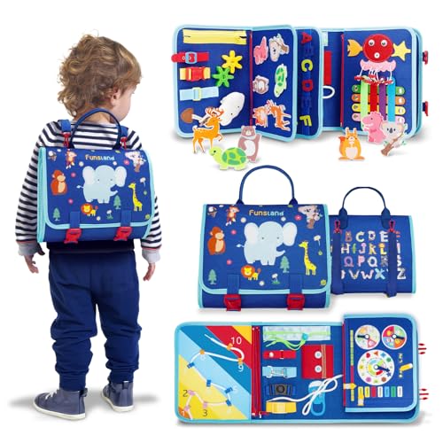 Funsland Busy Board Juguetes Montessori 2 3 4 5 Años, Tablero Sensoriales Juegos Educativos Niños, Juguetes Educativos Para Aprender A Vestir Y Funsland Busy Board Juguetes Montessori 2 3 4 5 Años, Tablero Sensoriales Juegos Educativos Niños, Juguetes Educativos Para Aprender A Vestir Y