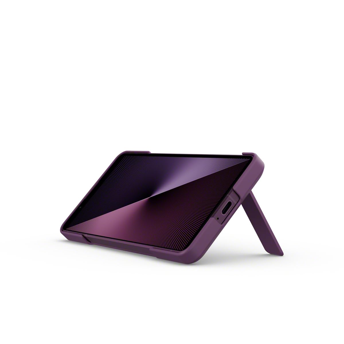 Sony Style Cover met standaard voor Xperia 1 VII, riem om vallen te voorkomen, verbeterde grip, multifunctionele standaard, orchideeënpaars