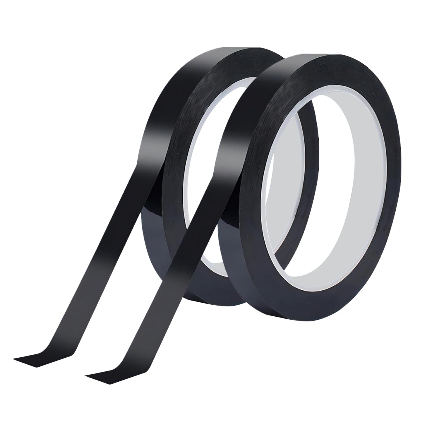 Qrity 2 Rotolo Nastro Elettrico, 10mm x 66m Nastro di Posizionamento, Nastro Isolante per la Legatura e L'isolamento dei Cavi, Nero