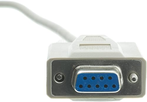 Miniatura 6 de Cable de módem nulo, cable serie DB9 hembra a DB25 hembra, clasificación UL, 8 conductores, beige, DB9 hembra a DB25 hembra cable de módem nulo