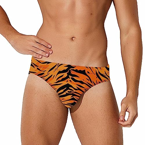 Supdreamc Men's Low Rise Swimwear Briefs Print Bikini Swimsuit