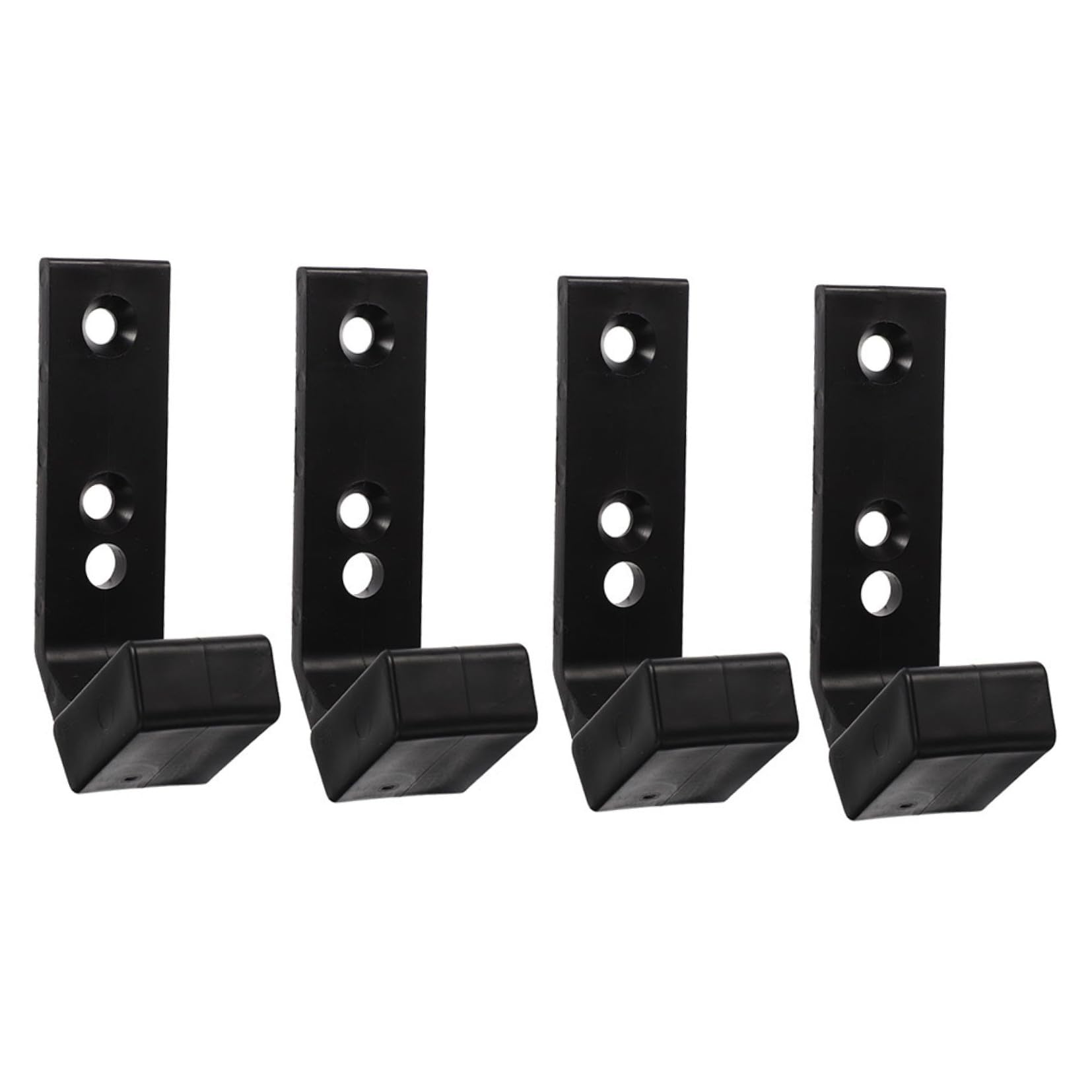 Soporte para Barra de Pesas de Pared, Organizador de 4 Piezas en PC Negro para Gimnasio en Casa y Uso Comercial